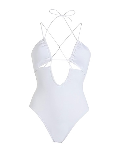 CALVIN KLEIN One-piece swimsuits White 85% Polyester, 15% Elastane