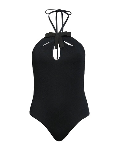 SELF-PORTRAIT One-piece swimsuits Black 91% Polyester, 9% Elastane