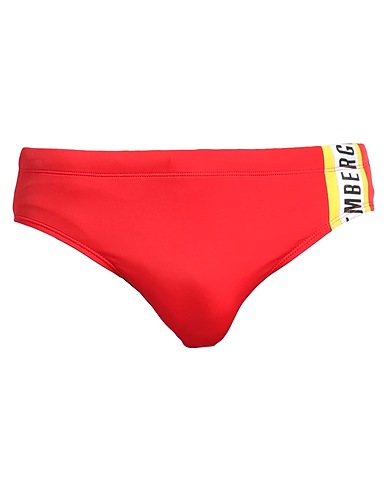 BIKKEMBERGS Swim briefs Red 82% Polyamide, 18% Elastane