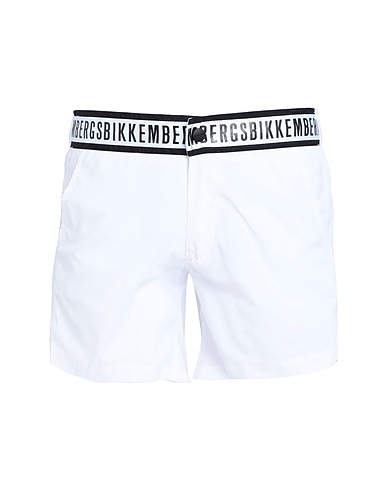 BIKKEMBERGS Swim shorts White 100% Polyamide