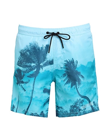BIKKEMBERGS Swim shorts Turquoise 100% Polyester