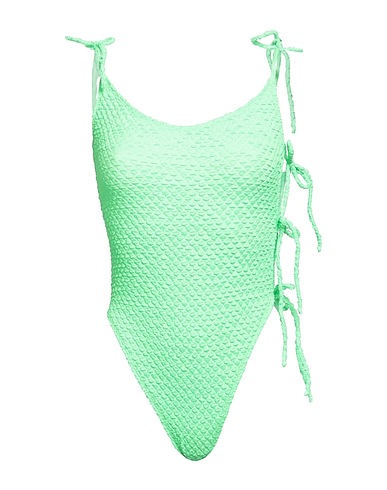 ACK One-piece swimsuits Lime green 52% Polyamide, 38% Polyester, 10% Elastane