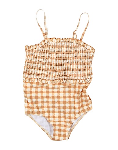LIL' ATELIER Maillot une pièce Marron 80% Polyamide, 20% Élasthanne