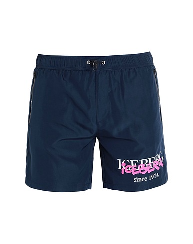 ICEBERG Swim shorts Navy blue 100% Polyester