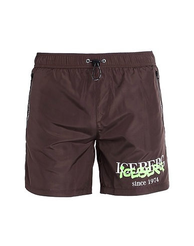 ICEBERG Swim shorts Brown 100% Polyester