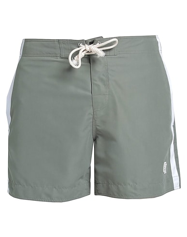 PALM ANGELS Swim shorts Military green 100% Polyester