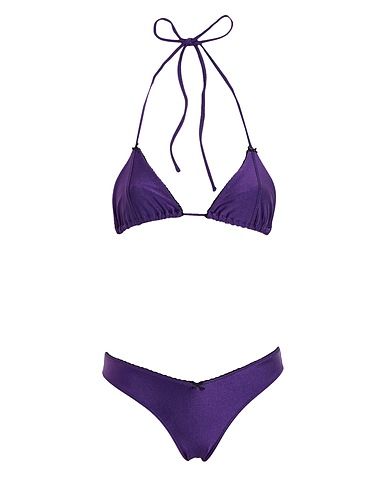 FRANKIES BIKINIS Bikini Nick Shine Top-Enzo Shine Bottom
 Dark purple 84% Nylon, 16% Elastane