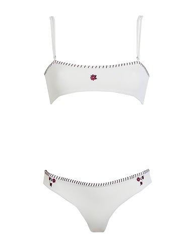 FRANKIES BIKINIS Bikini Tommy Top-Sawyer Bottom
 Ivory 82% Nylon, 18% Elastane