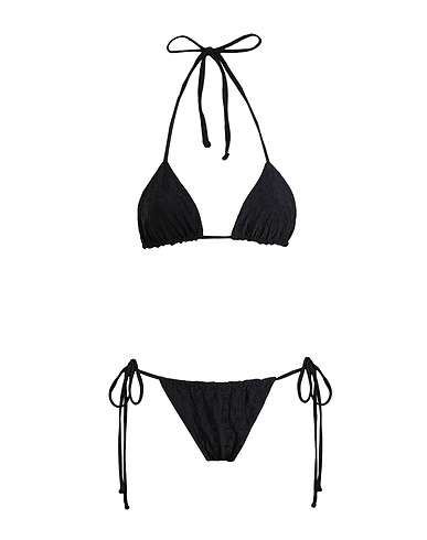 FRANKIES BIKINIS Bikini Tia Eyelet Top-Tia Eyelet Bottom
 Black 80% Nylon, 20% Elastane