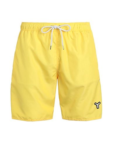 YES I AM by CRISTIANO RINALDI Swim shorts Yellow 100% Polyester