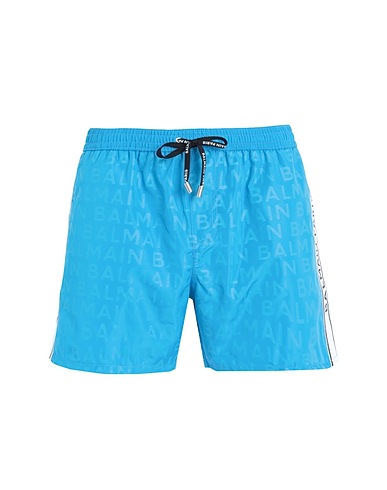 BALMAIN Swim shorts BOXER Azure 100% Polyester