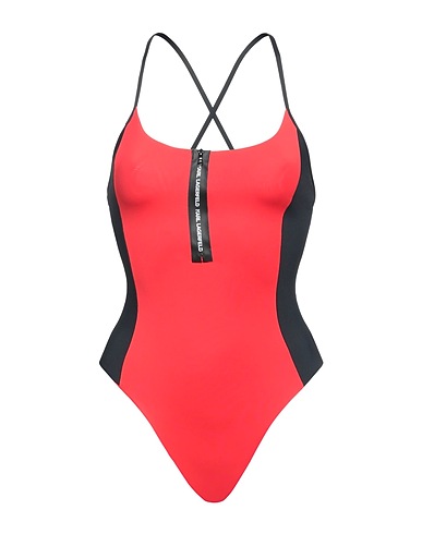 KARL LAGERFELD One-piece swimsuits Red 85% Polyamide, 15% Elastane