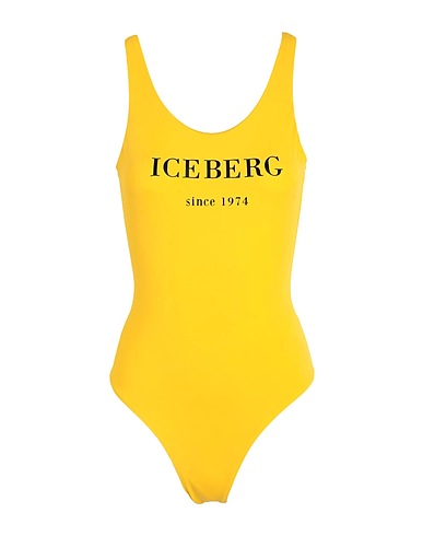 ICEBERG One-piece swimsuits Yellow 82% Polyamide, 18% Elastane