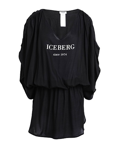 ICEBERG Copricostume Nero 100% Viscosa