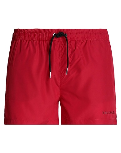 TRUSSARDI Swim shorts Brick red 100% Polyester