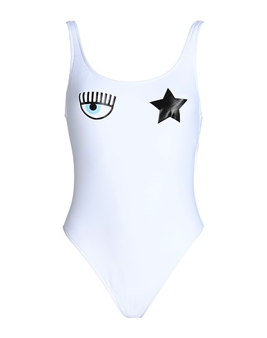 CHIARA FERRAGNI One-piece swimsuits White 80% Polyamide, 20% Elastane
