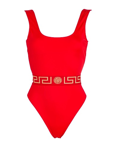 VERSACE One-piece swimsuits ROSSO 78% Polyamide, 22% Elastane