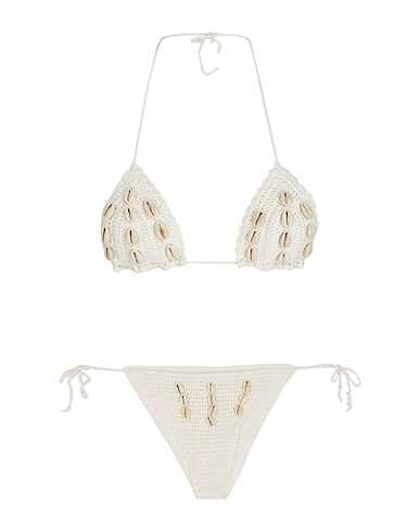 8 by YOOX Bikini ORGANIC COTTON CROCHET BIKINI
 Bianco 100% Cotone organico