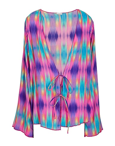 8 by YOOX Cover-ups PRINTED TOP_BEACH COVER-UP
 Fuchsia 100% Viscose
