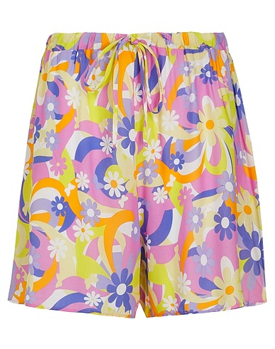 8 by YOOX Cover-up PRINTED PULL-ON SHORTS_BEACH COVER-UP
 Pink 100% Viscose