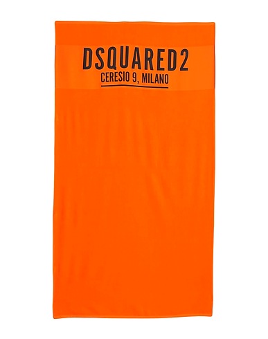 DSQUARED2 Beach towel BEACHWEAR Orange 100% Cotton