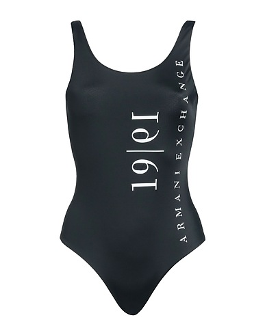 ARMANI EXCHANGE One-piece swimsuits Black 82% Polyamide, 18% Elastane
