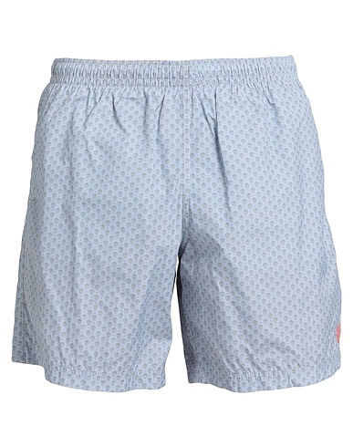 MCQUEEN Swim shorts Sky blue 100% Polyamide, Polyester