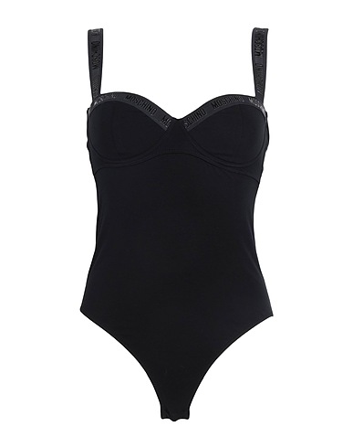 MOSCHINO Lingerie bodysuit Black 92% Cotton, 8% Elastane