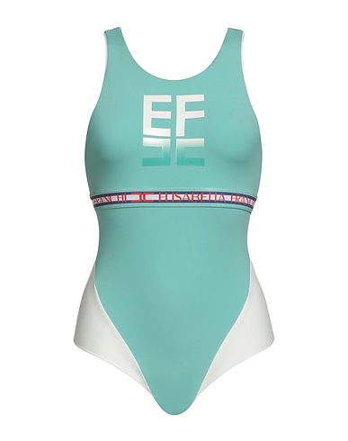 ELISABETTA FRANCHI One-piece swimsuits Turquoise 80% Polyamide, 20% Elastane