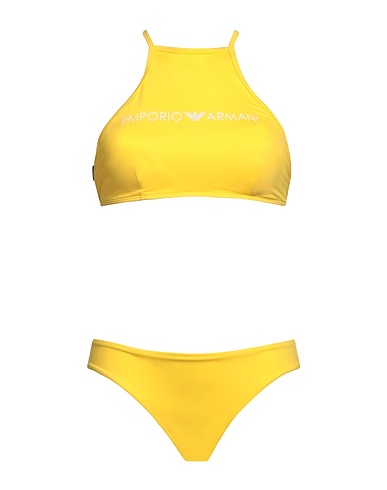 EMPORIO ARMANI Bikini Yellow 82% Recycled polyamide, 18% Elastane