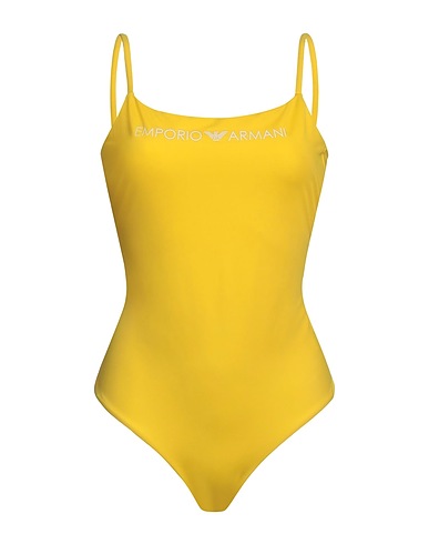 EMPORIO ARMANI One-piece swimsuits Yellow 82% Polyamide, 18% Elastane