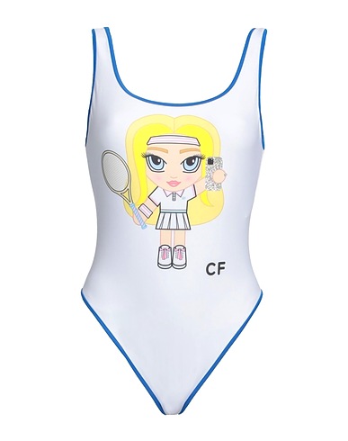 CHIARA FERRAGNI One-piece swimsuits White 82% Polyester, 18% Polyamide