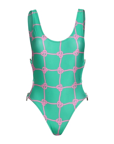 CHIARA FERRAGNI Costume intero Verde 80% Poliestere, 20% Elastan