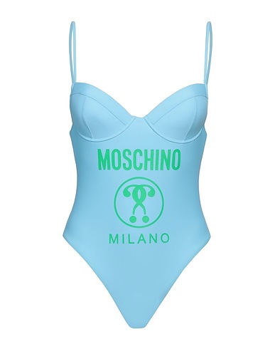 MOSCHINO Costume intero SWIM Celeste 80% Poliammide, 20% Elastan