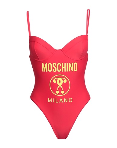 MOSCHINO One-piece swimsuits SWIM Tomato red 80% Polyamide, 20% Elastane