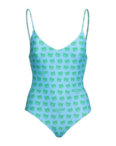 MOSCHINO One-piece swimsuits Sky blue 82% Polyester, 18% Elastane