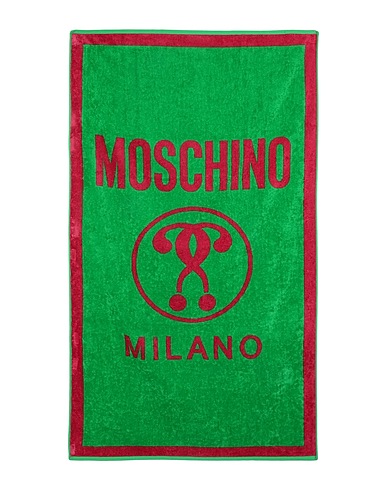 MOSCHINO Telo mare SWIM Verde 100% Cotone