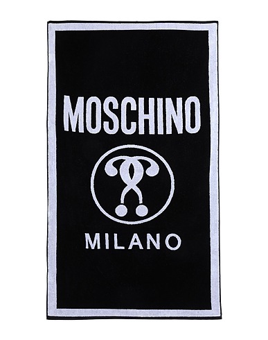 MOSCHINO Beach towel SWIM Black 100% Cotton