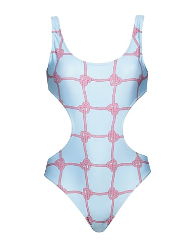 CHIARA FERRAGNI Costume intero Celeste 80% Poliestere, 20% Elastan