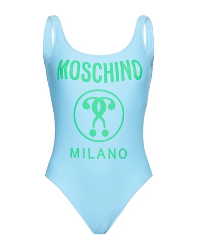 MOSCHINO One-piece swimsuits Sky blue 80% Polyamide, 20% Elastane