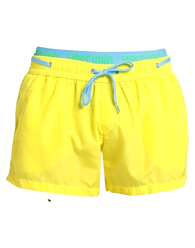 MOSCHINO Swim shorts SWIM Yellow 100% Polyester, Polyamide, Elastane