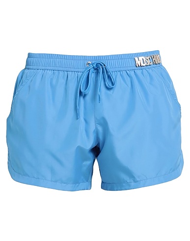 MOSCHINO Swim shorts SWIM Pastel blue 100% Polyester
