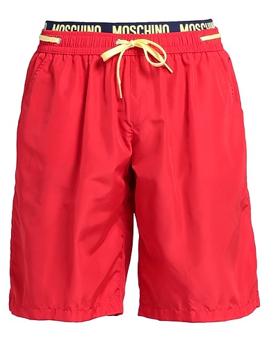 MOSCHINO Boxer mare SWIM Rosso 100% Poliestere, Poliammide, Elastan