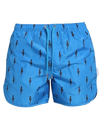 NEIL BARRETT Swim shorts Blue 100% Polyester