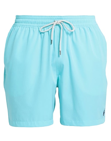 POLO RALPH LAUREN Swim shorts Sky blue 90% Recycled polyester, 10% Elastane
