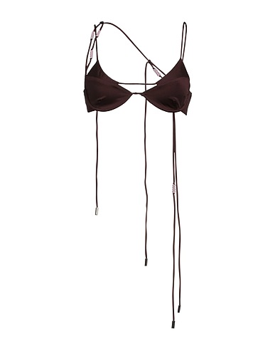 JACQUEMUS Bikini Chocolate brown 80% Recycled polyester, 16% Elastane, 4% Polyester