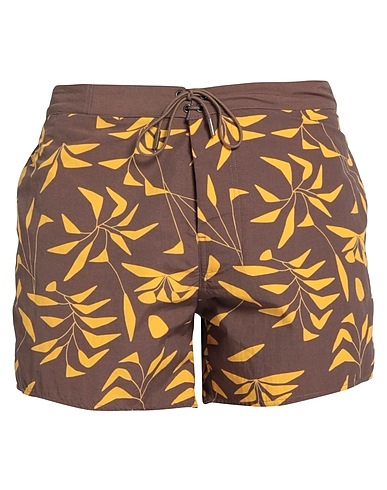 SAINT LAURENT Swim shorts Brown 100% Polyamide