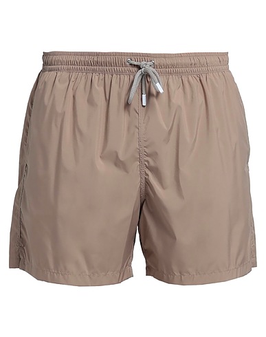 FEDELI Swim shorts Khaki 100% Polyester