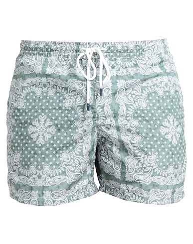 FEDELI Swim shorts Sage green 100% Recycled polyester