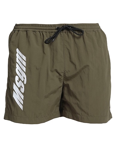 MSGM Boxer mare Verde militare 100% Poliammide